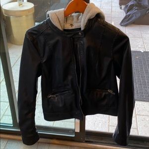 BlankNYC denim. Faux leather jacket